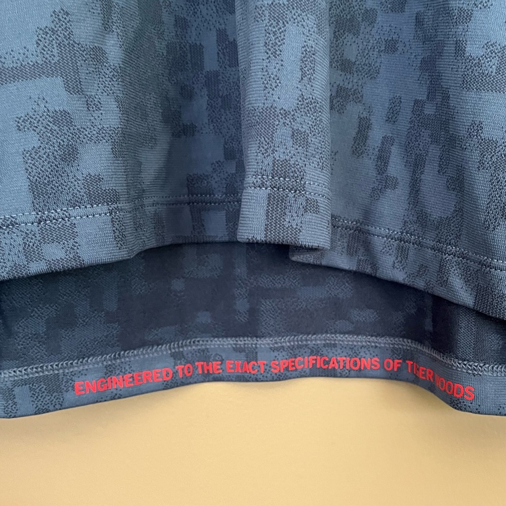 {Nike} Dri-Fit Tiger Woods Short Sleeve Golf Polo in Digi Camo Blue - Mens XL - Picture 5 of 13